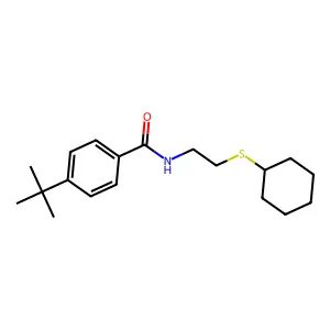 4-tert-butyl-N-(2-cyclohexylsulfanylethyl)benzamide structure