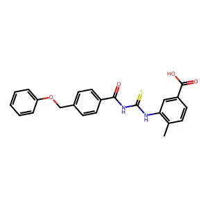 4-Methyl-3-[[4-(phenoxymethyl)benzoyl]carbamothioylamino]benzoic acid structure