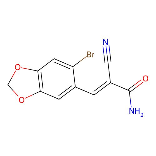 3-(6-Bromo-1,3-benzodioxol-5-yl)-2-cyanoacrylamide structure