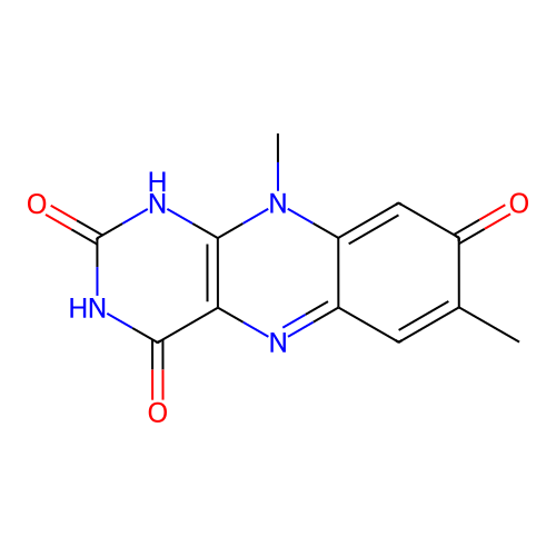 Benzo[g]pteridine-2,4(3H,10H)-dione, 8-hydroxy-7,10-dimethyl- structure