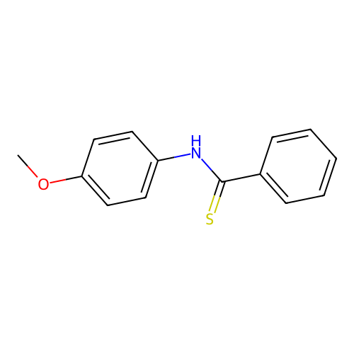 Benzenecarbothioamide, N-(4-methoxyphenyl)- structure
