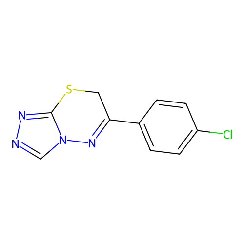 6-(4-chlorophenyl)-7h-[1,2,4]triazolo[3,4-b][1,3,4]thiadiazine structure