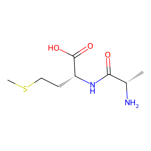 (2R)-2-[[(2S)-2-aminopropanoyl]amino]-4-methylsulfanylbutanoic acid structure