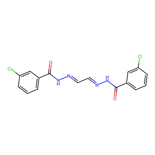 N',N''-1,2-ethanediylidenebis(3-chlorobenzohydrazide) structure