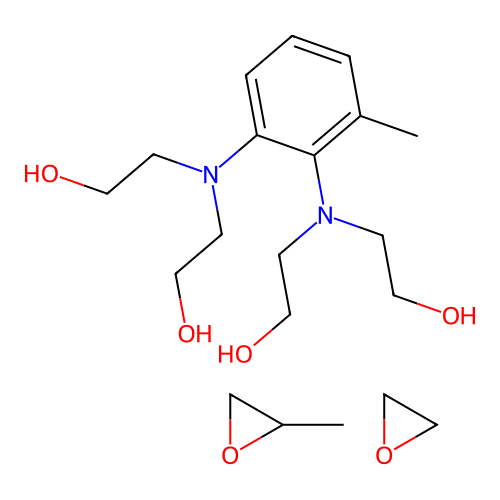 Toluenediamine, ethoxylated, propoxylated structure