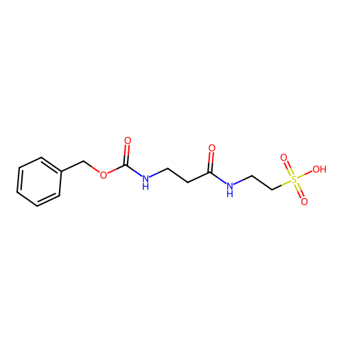 Carbobenzoxy-beta-alanyltaurine structure