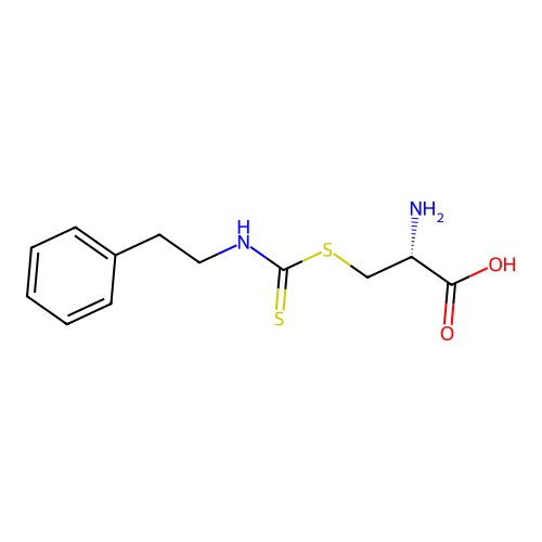 S-[[(2-Phenylethyl)amino]thioxomethyl]-L-cysteine structure