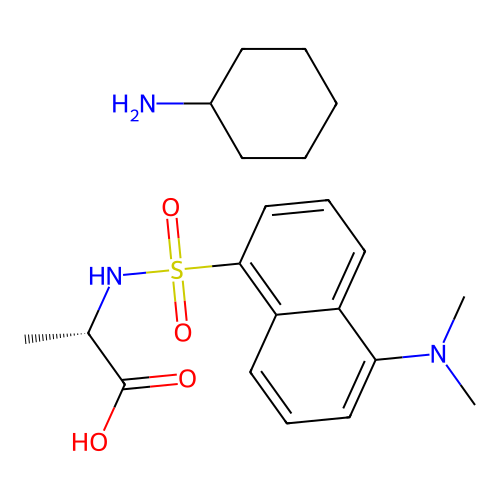 Dansyl-L-alanine cyclohexylammonium salt structure
