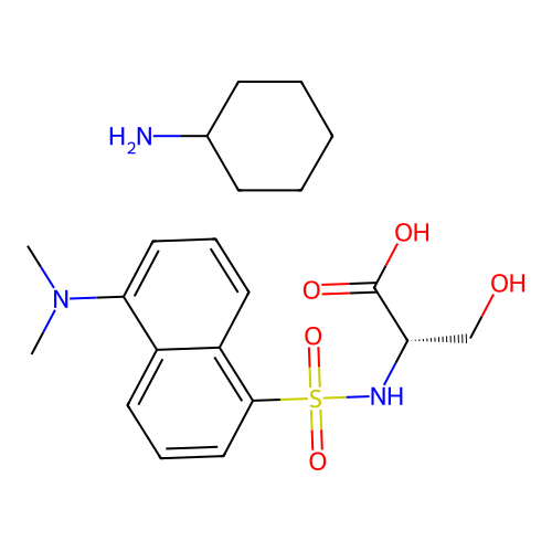 N-Dansyl-L-serine cyclohexylammonium salt structure