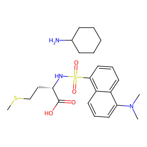 Dansyl-L-methionine cyclohexylammonium salt structure