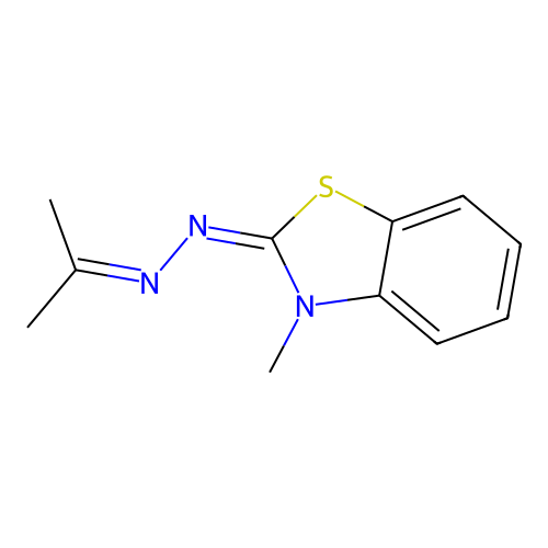 3-Methyl-2-benzothiazolinone acetone azine structure