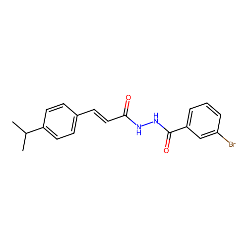 3-bromo-N'-[3-(4-isopropylphenyl)acryloyl]benzohydrazide structure