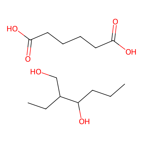 Hexanedioic acid--2-ethylhexane-1,3-diol (1/1) structure