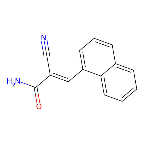 (2e)-2-Cyano-3-(naphthalen-1-yl)prop-2-enamide structure