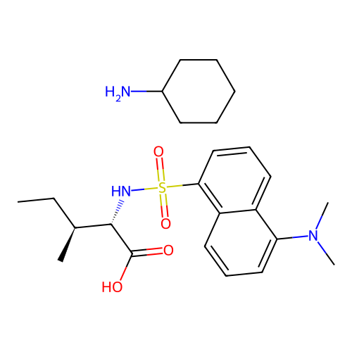 Dansyl-L-isoleucine cyclohexylammonium salt structure