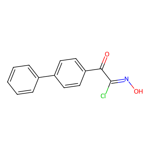 (4-Biphenylyl)glyoxyloyl chloride, oxime structure