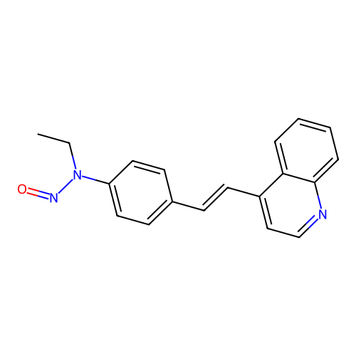 Benzenamine, N-ethyl-N-nitroso-4-[2-(4-quinolinyl)ethenyl]- structure