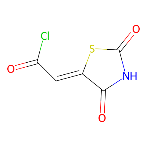 (2,4-dioxothiazolidin-5-ylidene)acetyl chloride structure