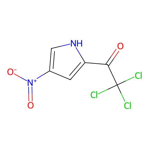 2,2,2-trichloro-1-(4-nitro-1H-pyrrol-2-yl)ethan-1-one structure