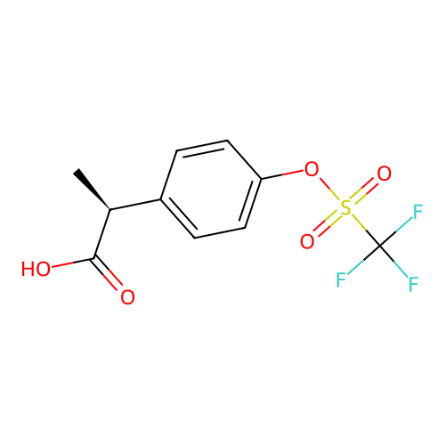 (S)-2-[4-[[(Trifluoromethyl)sulfonyl]oxy]phenyl]propanoic Acid structure