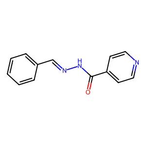 Isonicotinic acid benzylidenehydrazide structure