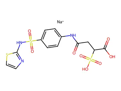 3-Carboxy-3-sulfo-N-[4-(2-thiazolylsulfamoyl)phenyl]propanamide structure