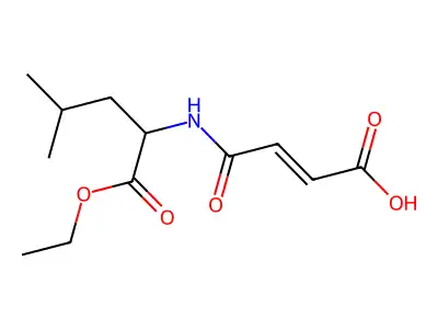 N-(3-Carboxyacryloyl)-L-leucine, 1-ethyl ester structure