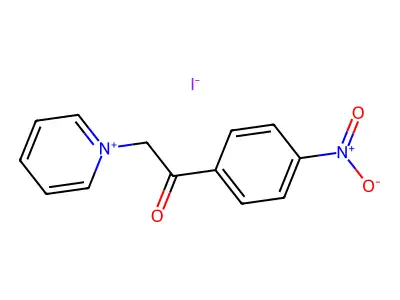 1-[2-(4-Nitrophenyl)-2-oxoethyl]pyridin-1-ium iodide structure