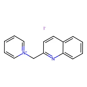 Pyridinium, 2-quinolylmethyl-, iodide structure