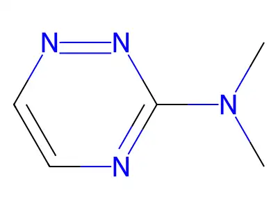 N,N-dimethyl-1,2,4-triazin-3-amine structure