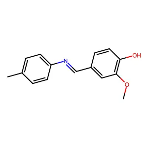 Phenol, 2-methoxy-4-[[(4-methylphenyl)imino]methyl]- structure