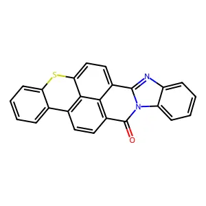 7H-benzimidazo[2,1-a]benzo[3,4][2]benzothiopyrano[7,8,1-def]isoquinolin-7-one structure