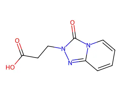 beta-(3-Oxo-s-triazolo)-(4,3a)-pyridin-2-yl-propionic acid structure