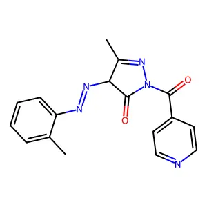 5-methyl-4-[(2-methylphenyl)diazenyl]-2-(pyridine-4-carbonyl structure