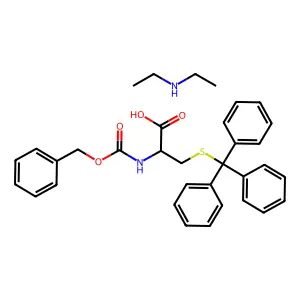 n-[(Benzyloxy)carbonyl]-s-tritylcysteine-n-ethylethanamine(1:1) structure