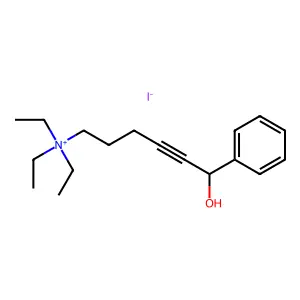 4-Hexyn-1-aminium, 6-hydroxy-6-phenyl-N,N,N-triethyl-, iodide structure