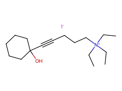 4-Pentyn-1-aminium, 5-(1-hydroxycyclohexyl)-N,N,N-triethyl-, iodide structure