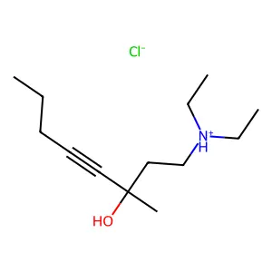 1-(Diethylamino)-3-methyloct-4-yn-3-ol--hydrogen chloride (1/1) structure