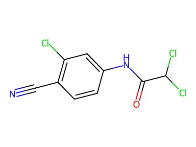 2,2-dichloro-N-(3-chloro-4-cyanophenyl)acetamide structure