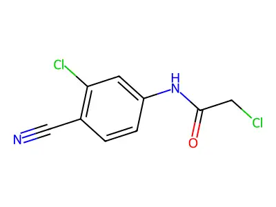 2-chloro-N-(3-chloro-4-cyanophenyl)acetamide structure