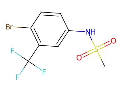N-(4-bromo-3-(trifluoromethyl)phenyl)methanesulfonamide structure