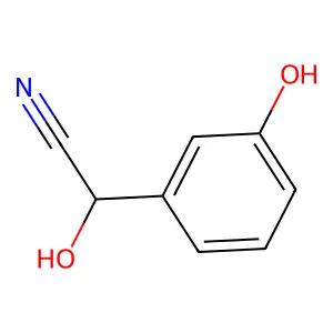 Hydroxy(3-hydroxyphenyl)acetonitrile structure