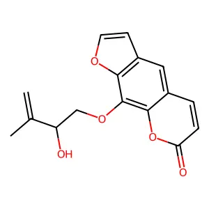 9-((2-Hydroxy-3-methylbut-3-en-1-yl)oxy)-7H-furo(3,2-g)(1)benzopyran-7-one structure