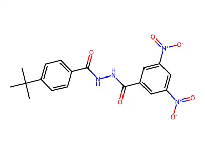N'-(4-tert-butylbenzoyl)-3,5-dinitrobenzohydrazide structure