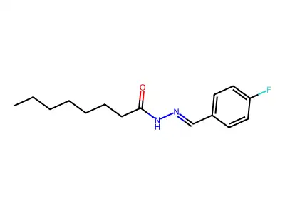N-[(E)-(4-fluorophenyl)methylideneamino]octanamide structure