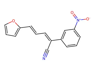 5-(Furan-2-yl)-2-(3-nitrophenyl)penta-2,4-dienenitrile structure