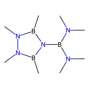 Boranediamine, N,N,N',N'-tetramethyl-1-(1,2,3,5-tetramethyl-1,2,4,3,5-triazaborolidin-4-yl)- structure
