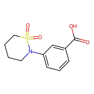 3-(1,1-Dioxido-1,2-thiazinan-2-yl)benzoic acid structure