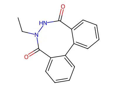 Dibenzo(d,f)(1,2)diazocine-5,8-dione, 6,7-dihydro-6-ethyl- structure