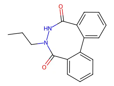 Dibenzo(d,f)(1,2)diazocine-5,8-dione, 6,7-dihydro-6-propyl- structure